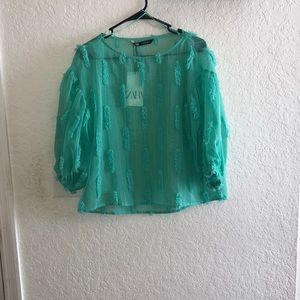 Brand new Zara burnout top